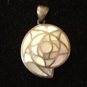 Sterling silver opal necklace pendant